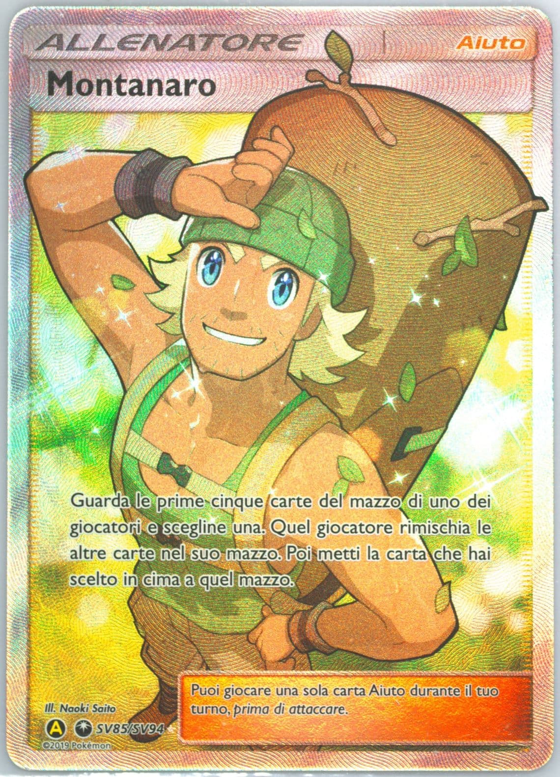 Full Art/Montanaro Italian (SV85) 2019 Pokemon Sun & Moon Hidden Fates