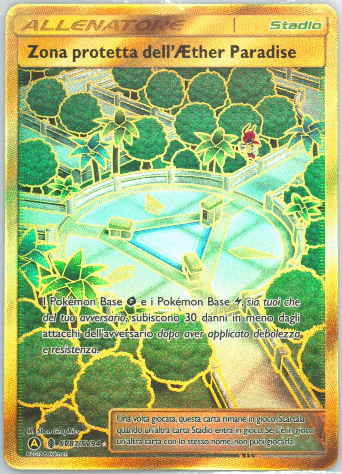 Full Art/Zona Protetta Dell'Aether Paradise Italian (SV87) 2019 Pokemon Sun & Moon Hidden Fates
