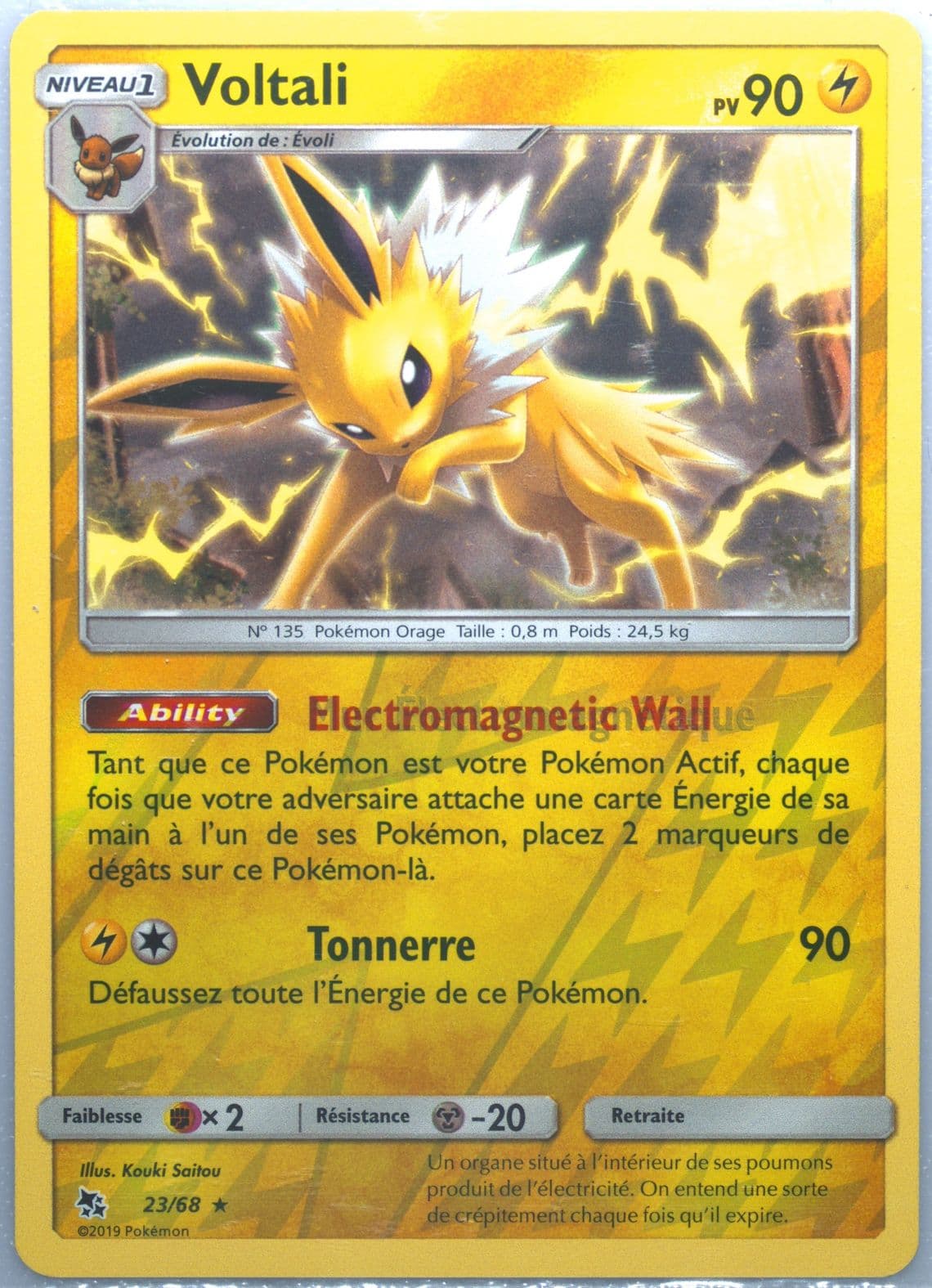 Voltali-Reverse Foil French (23) 2019 Pokemon Sun & Moon Hidden Fates