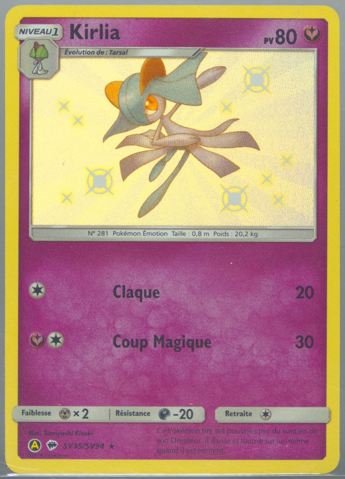 Kirlia-Holo French (SV35) 2019 Pokemon Sun & Moon Hidden Fates