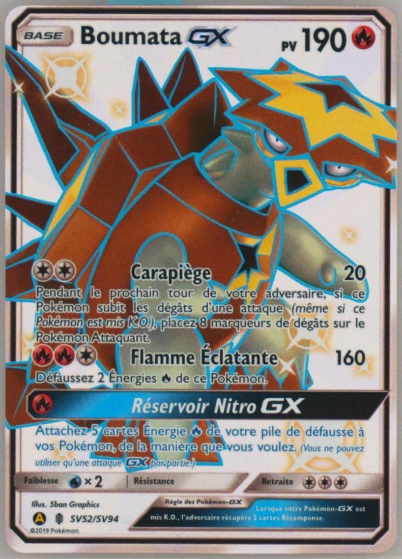 Full Art/Boumata GX French (SV52) 2019 Pokemon Sun & Moon Hidden Fates
