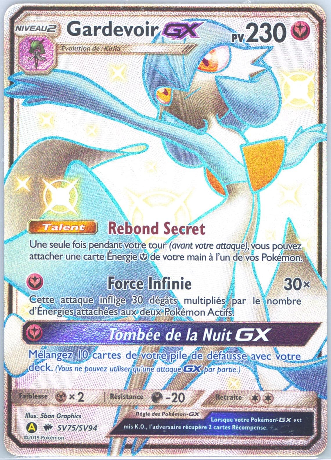 Full Art/Gardevoir GX French (SV75) 2019 Pokemon Sun & Moon Hidden Fates