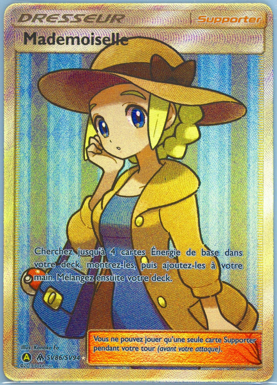 Full Art/Mademoiselle French (SV86) 2019 Pokemon Sun & Moon Hidden Fates