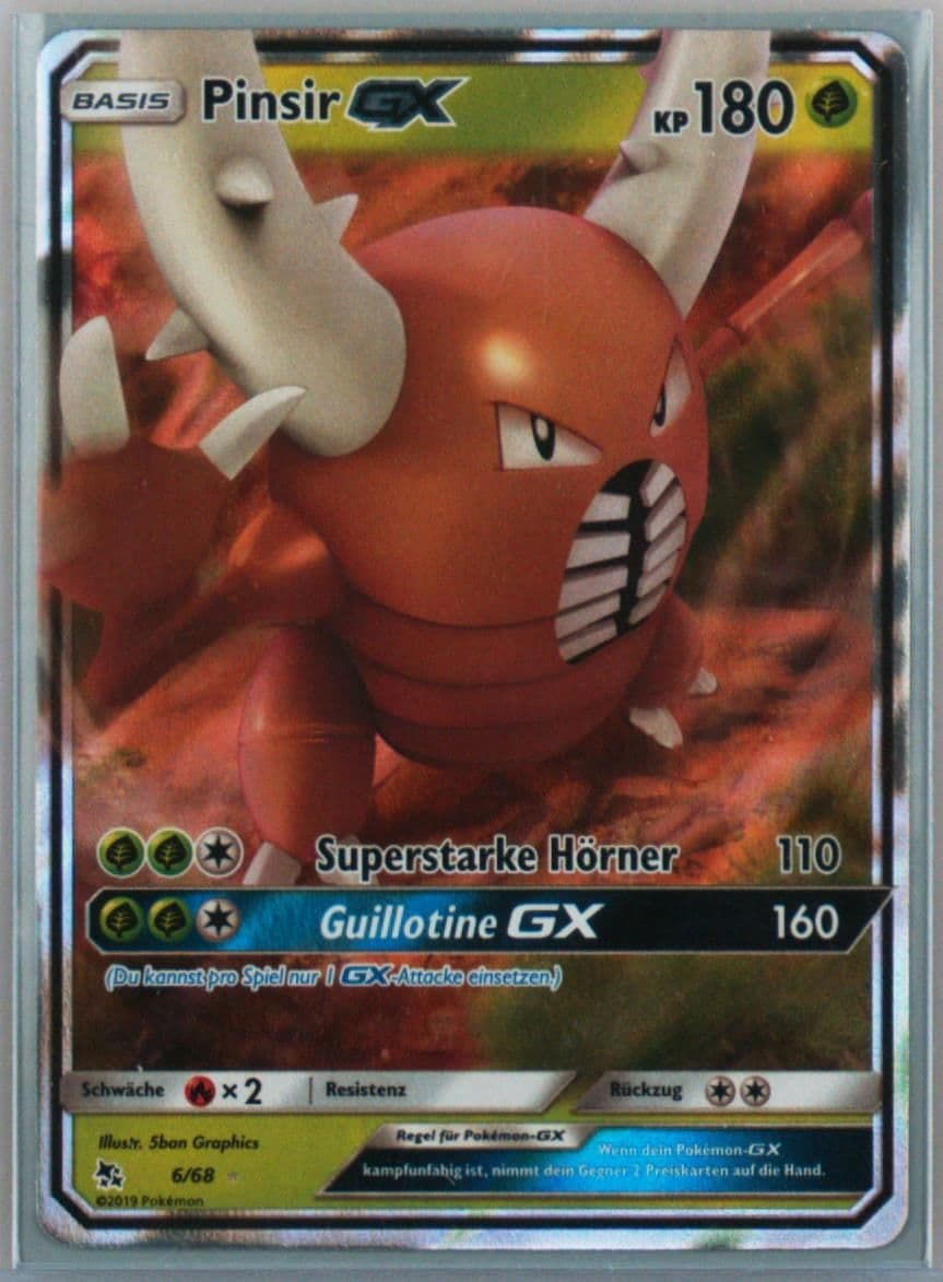 Pinsir GX German (6) 2019 Pokemon Sun & Moon Hidden Fates