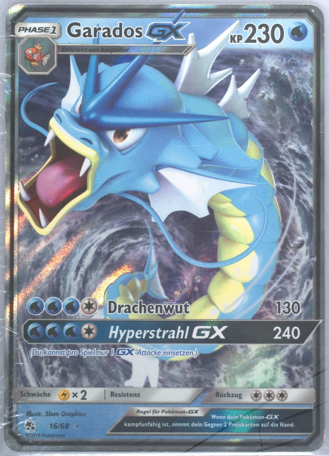 Garados GX German (16) 2019 Pokemon Sun & Moon Hidden Fates