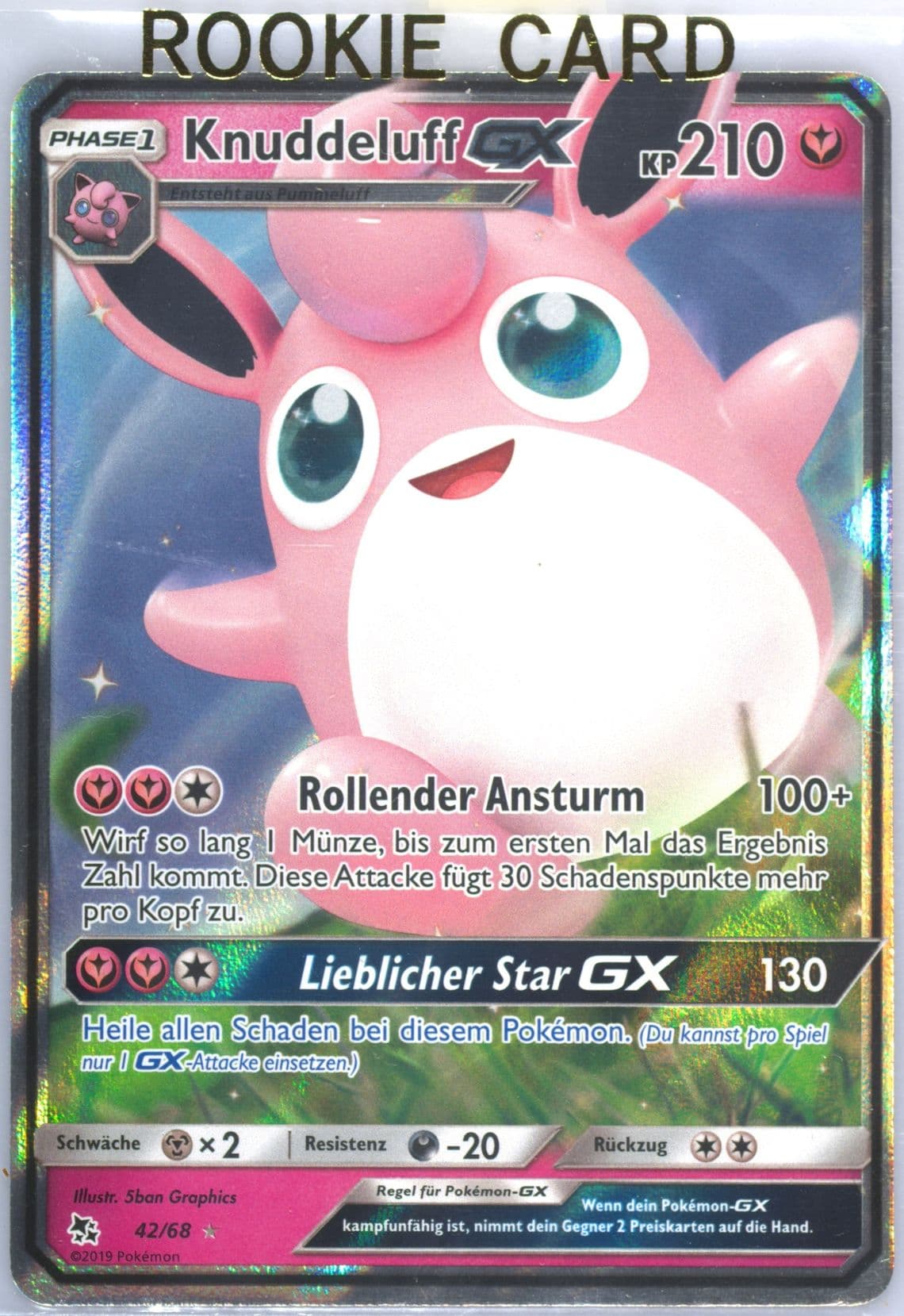 Knuddeluff GX German (42) 2019 Pokemon Sun & Moon Hidden Fates
