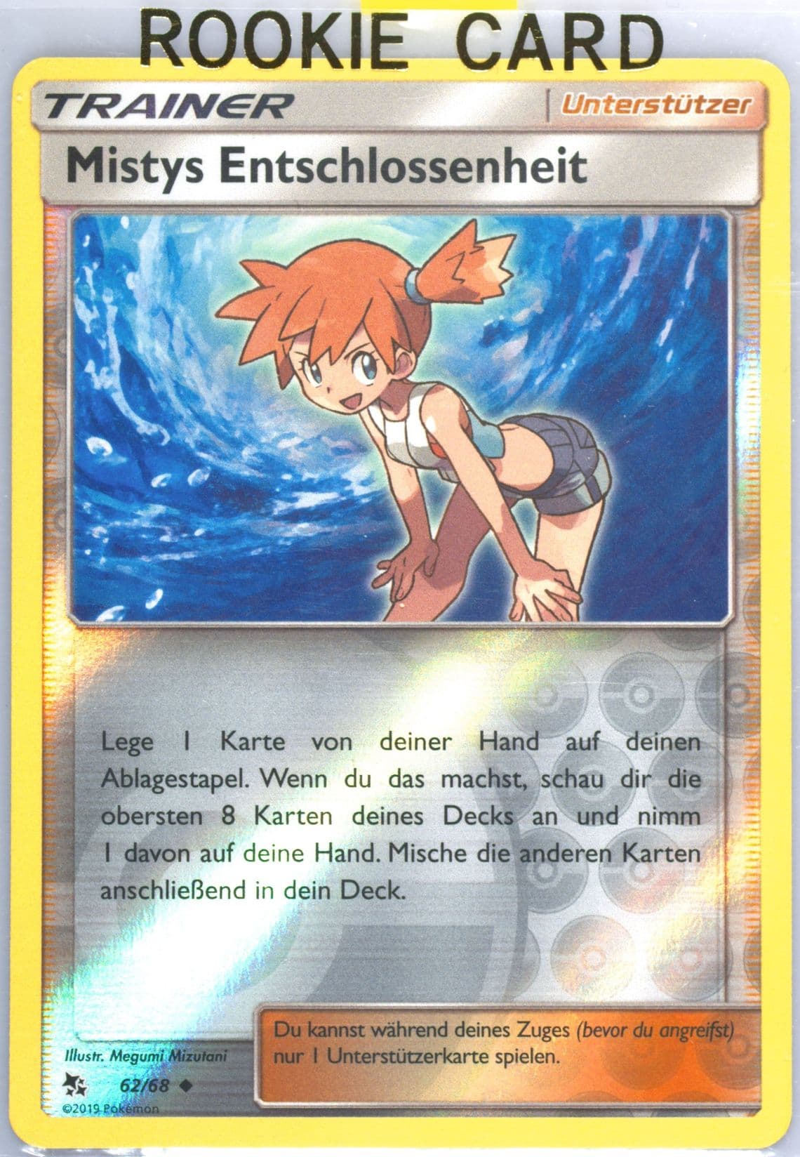 Mistys Entschlossenheit-Reverse Foil German (62) 2019 Pokemon Sun & Moon Hidden Fates