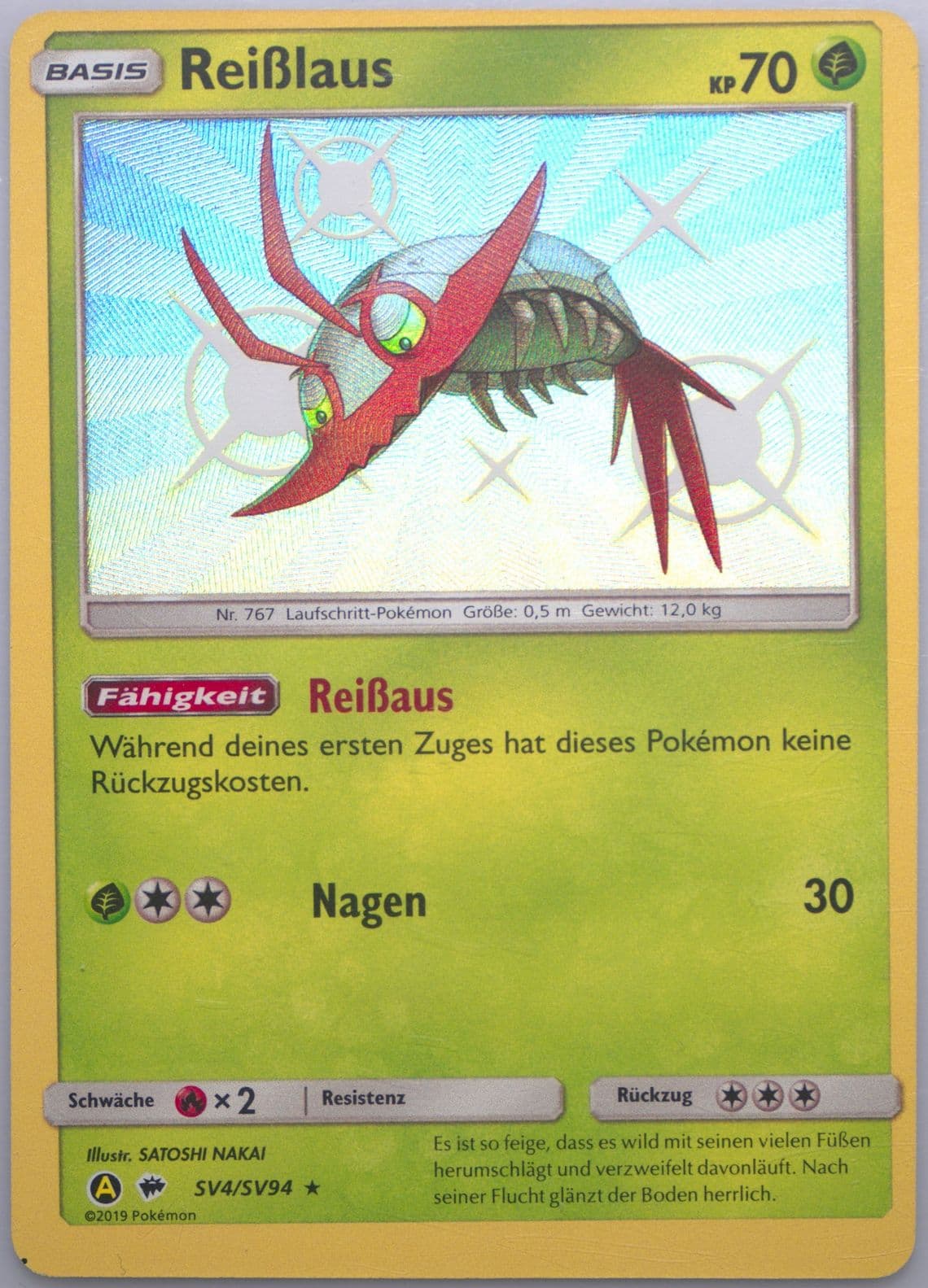 Reiblaus-Holo German (SV4) 2019 Pokemon Sun & Moon Hidden Fates