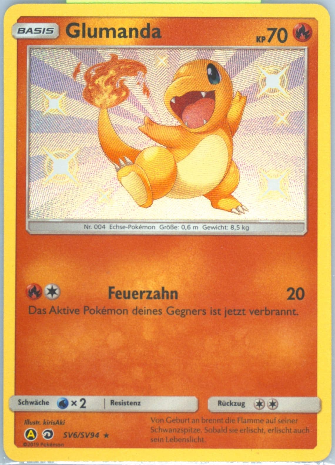 Glumanda-Holo German (SV6) 2019 Pokemon Sun & Moon Hidden Fates