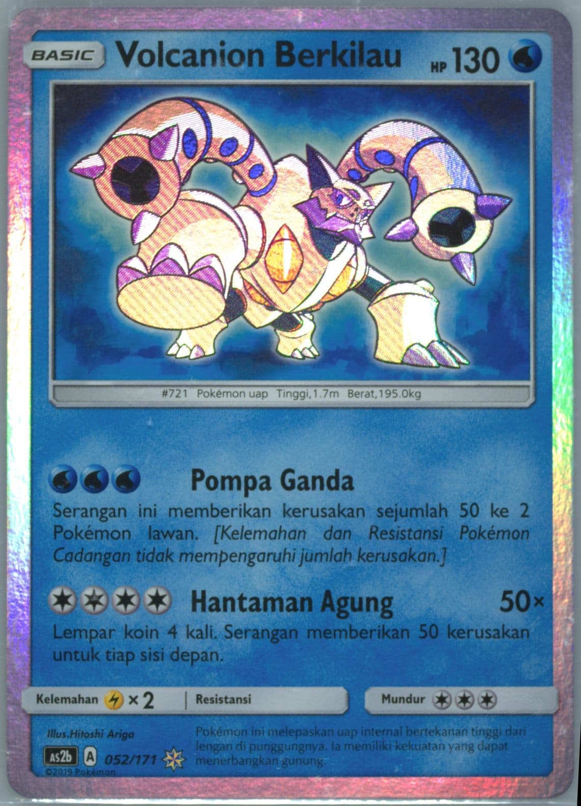 Shining Volcanion-Holo Set B (052) 2019 Pokemon Indonesian Sun & Moon Legends Awakened