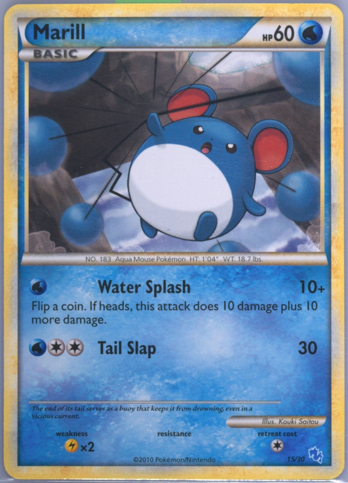 Marill (15) 2010 Pokemon Heartgold & Soulsilver Gyarados Deck