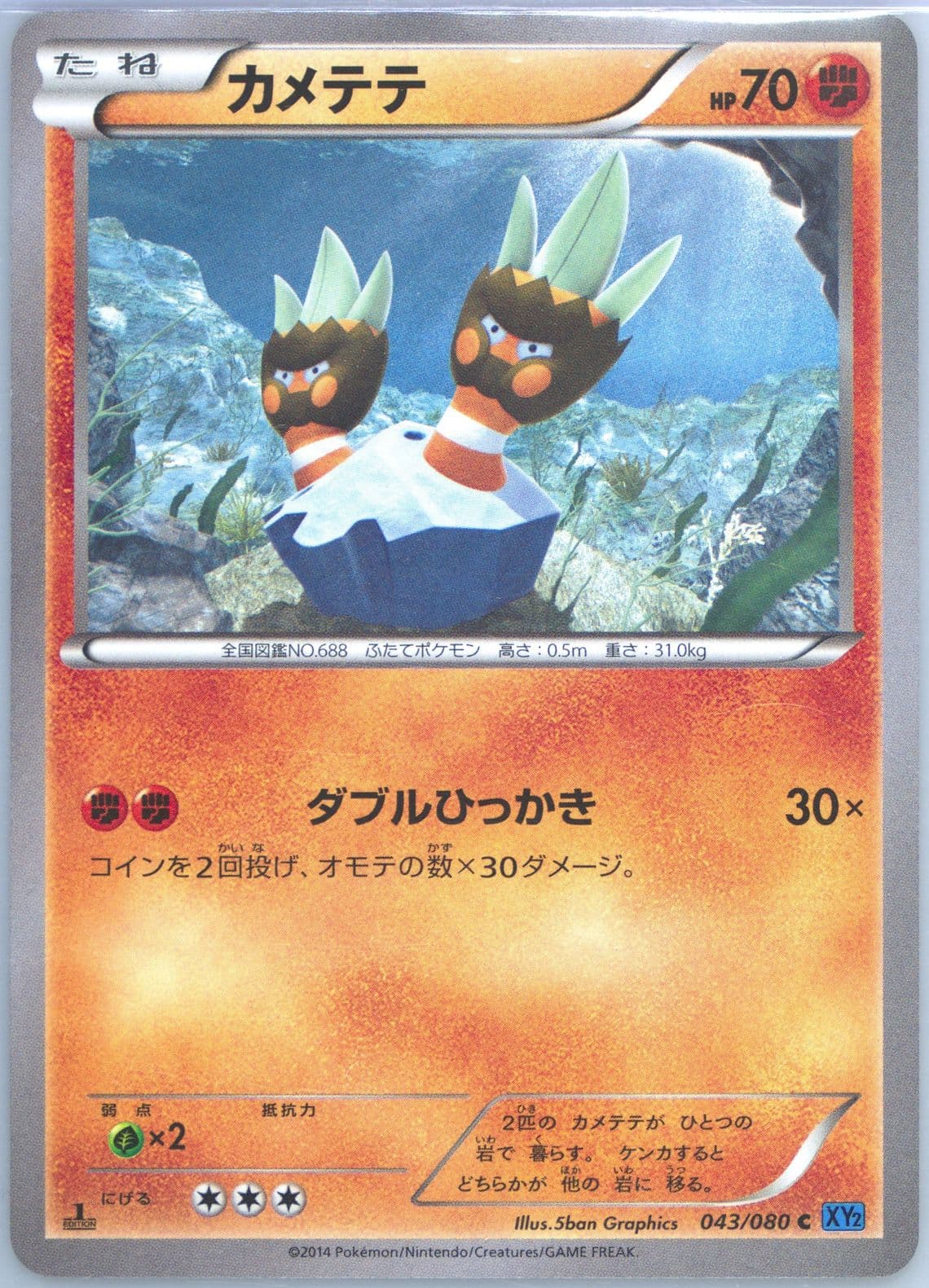 Binacle 1st Edition (043) 2014 Pokemon Japanese XY Wild Blaze