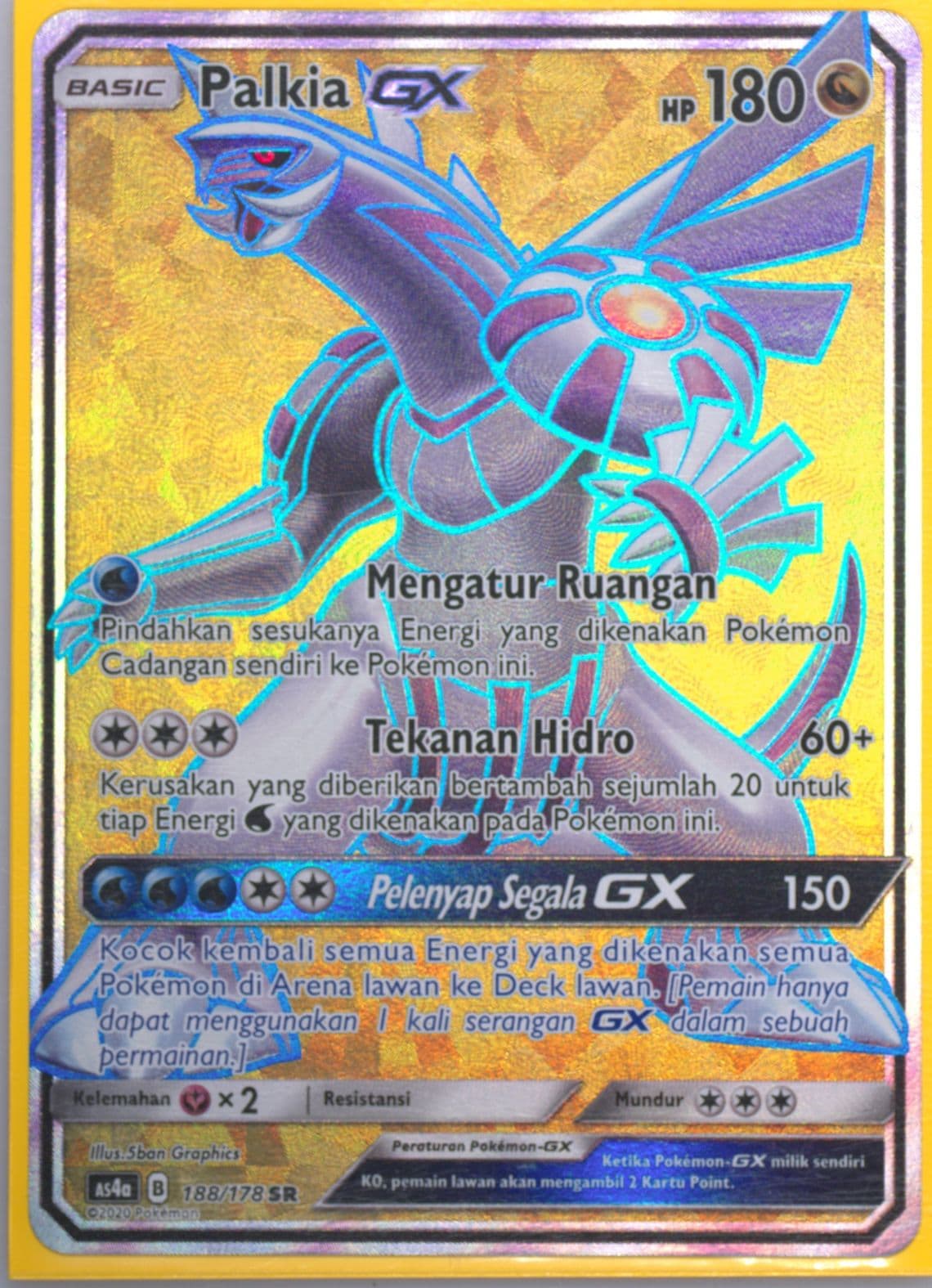 Full Art/Palkia GX Set A (188) 2020 Pokemon Indonesian Sun & Moon Sky Ruler