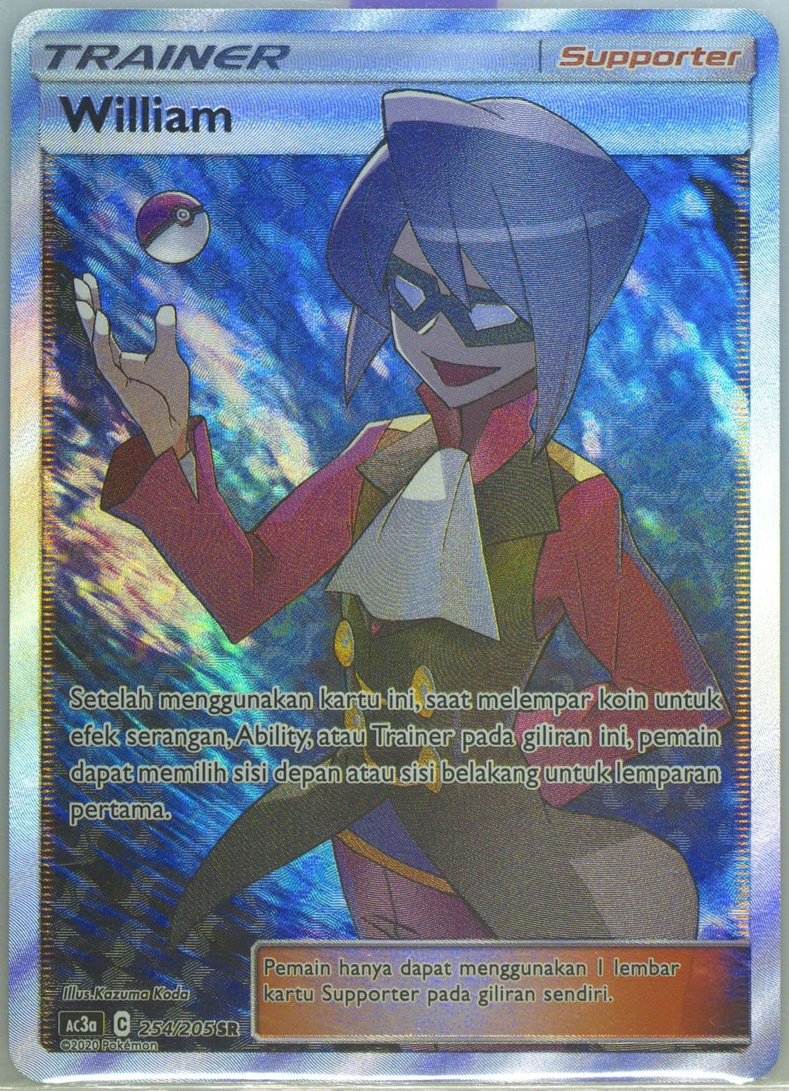 Full Art/Will Set A (254) 2020 Pokemon Indonesian Sun & Moon Tag Team Collection
