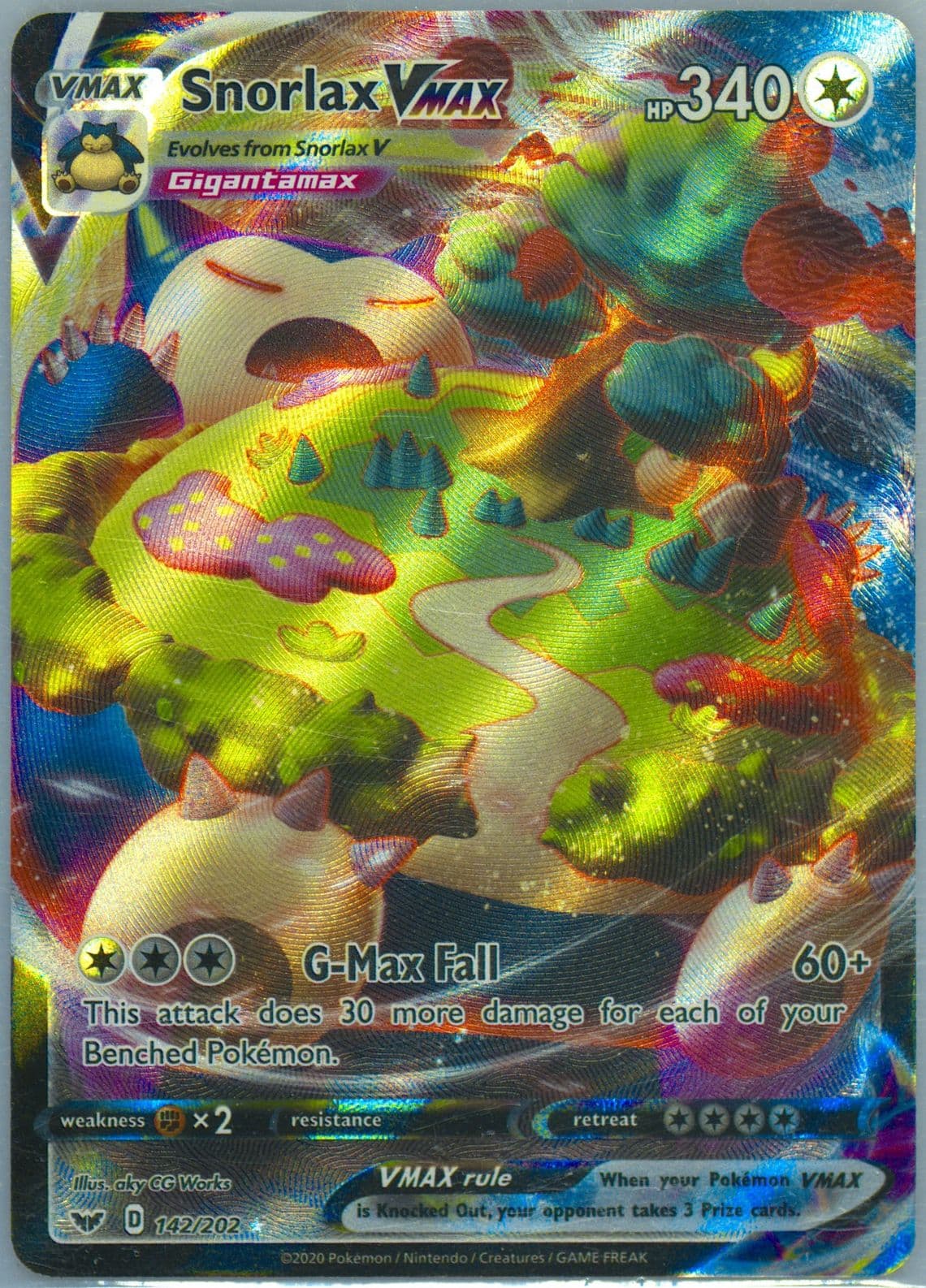 Snorlax-Holo Set A (142) 2020 Pokemon Thai Sun & Moon Double Burst