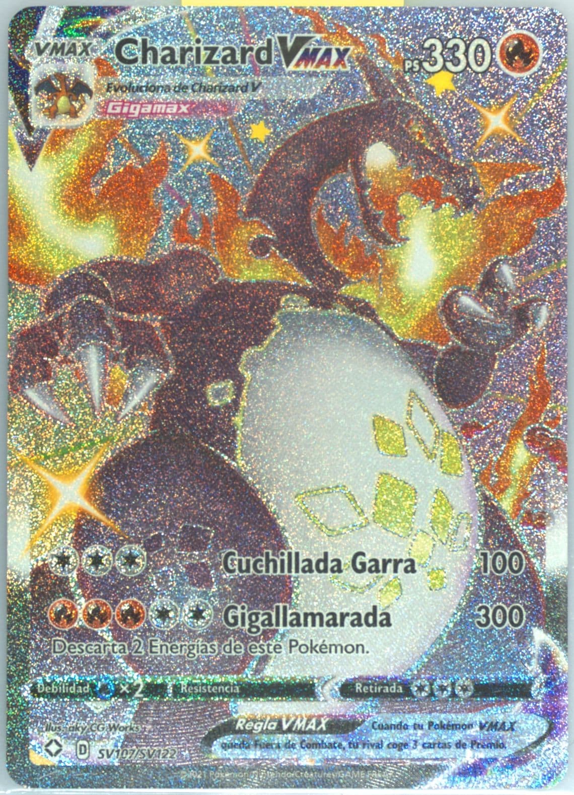 Full Art/Charizard Vmax Spanish (SV107) 2021 Pokemon Sword & Shield Shining Fates