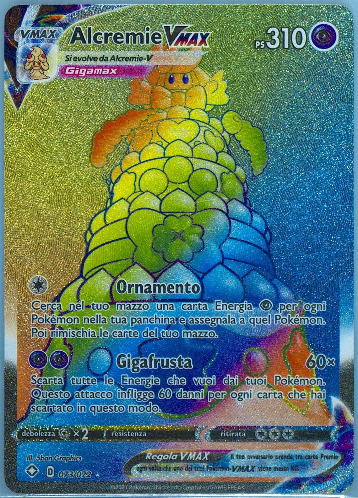 Full Art/Alcremie Vmax Italian-Secret (073) 2021 Pokemon Sword & Shield Shining Fates