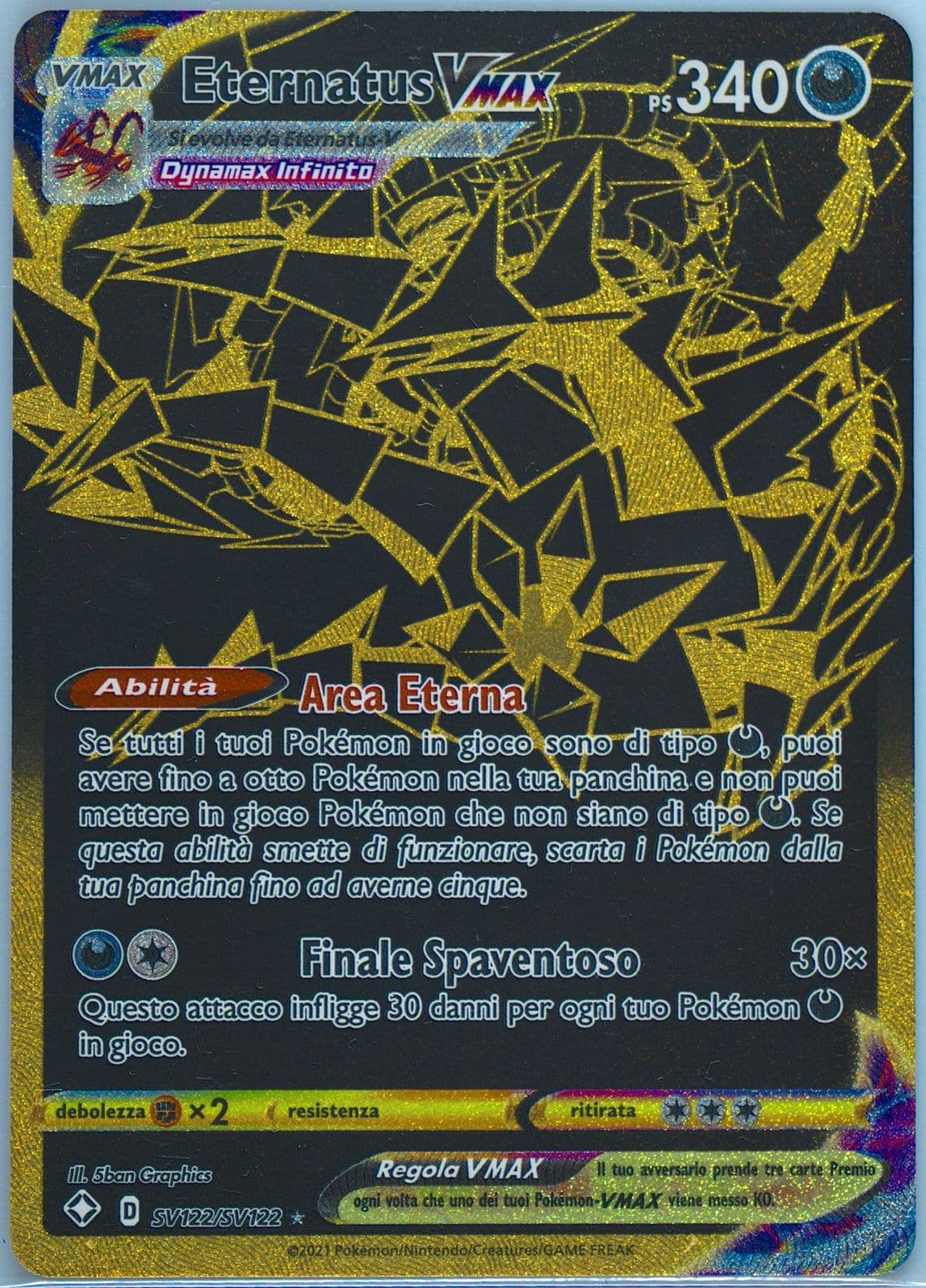 Full Art/Eternatus Vmax Italian (SV122) 2021 Pokemon Sword & Shield Shining Fates