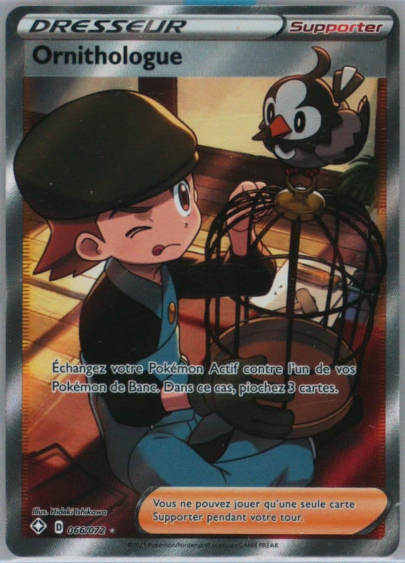 Full Art/Ornithologue French (066) 2021 Pokemon Sword & Shield Shining Fates
