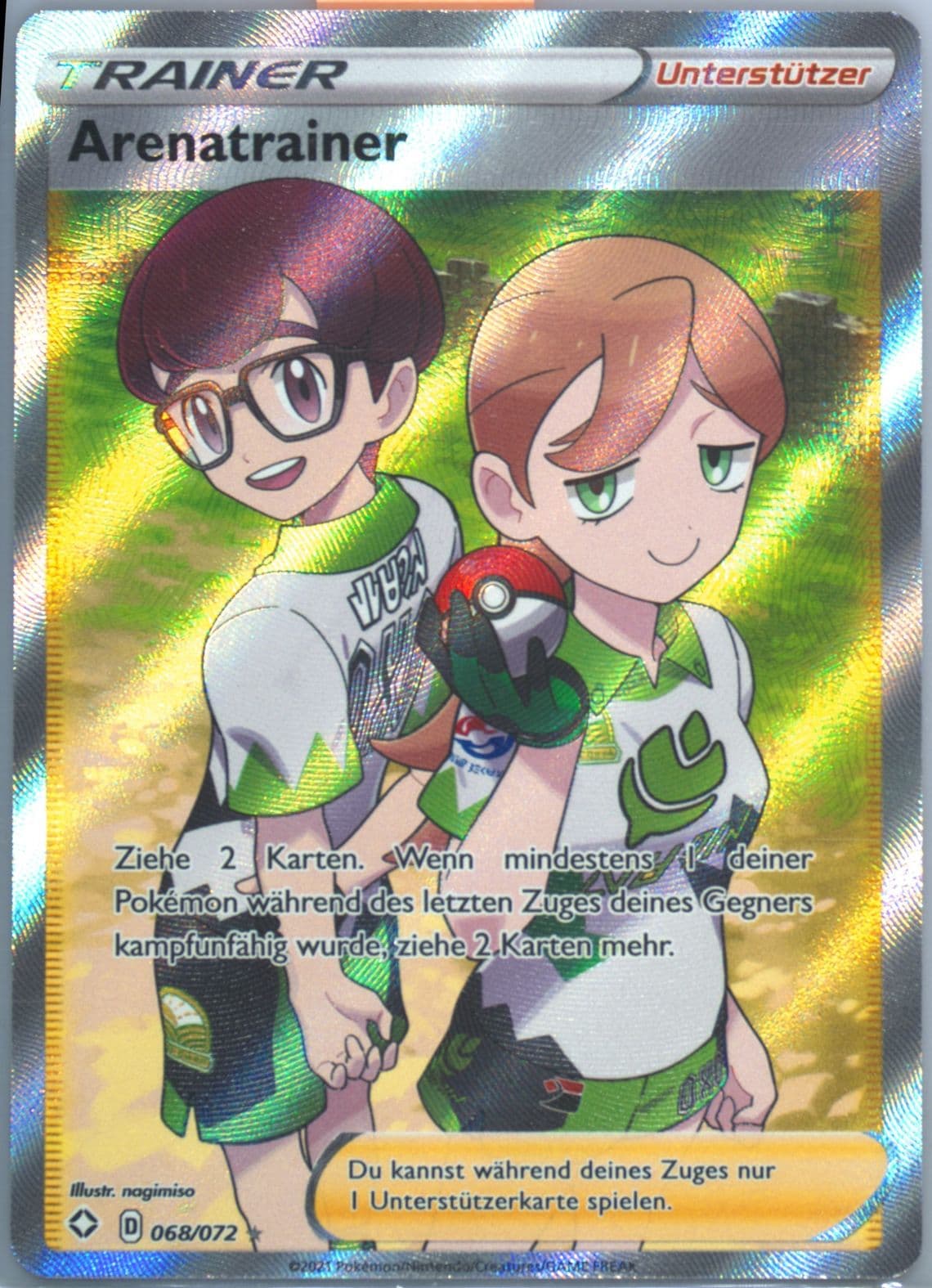 Full Art/Arenatrainer German (068) 2021 Pokemon Sword & Shield Shining Fates