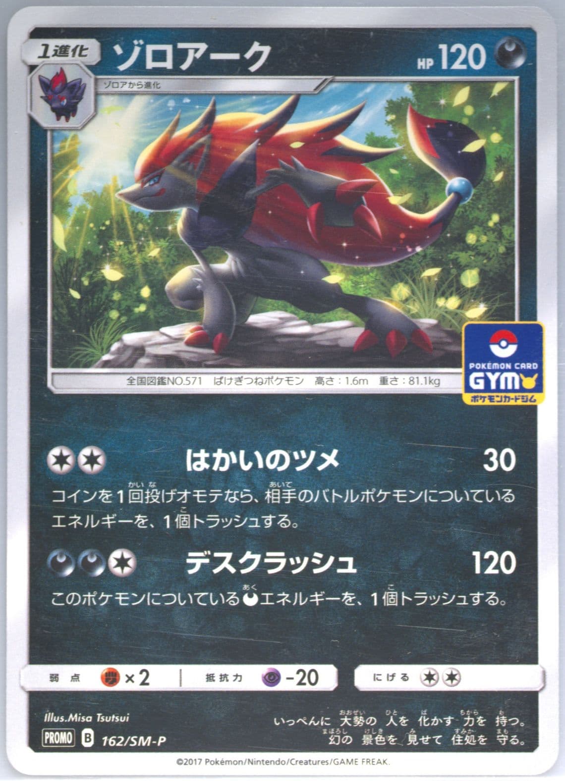 Zoroark Pokemon Card Gym (162) 2017 Pokemon Japanese SM Promo