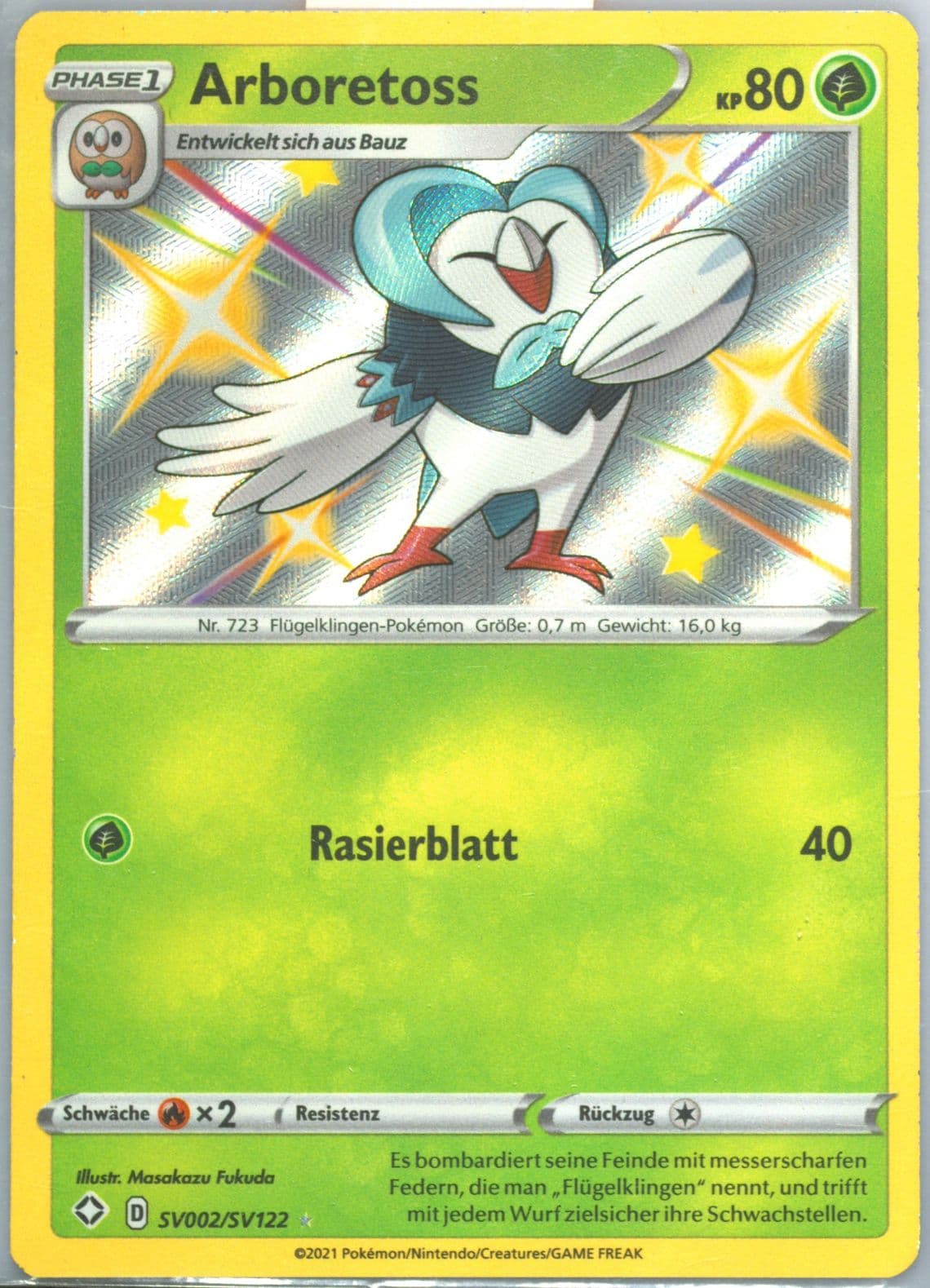 Arboretoss-Holo German (SV002) 2021 Pokemon Sword & Shield Shining Fates