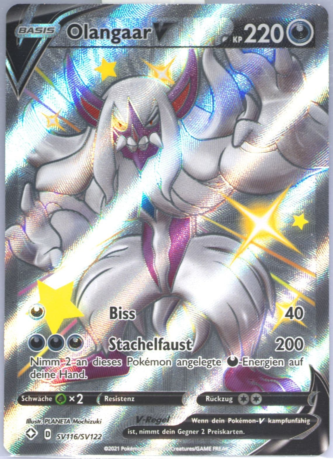 Full Art/Olangaar V German (SV116) 2021 Pokemon Sword & Shield Shining Fates