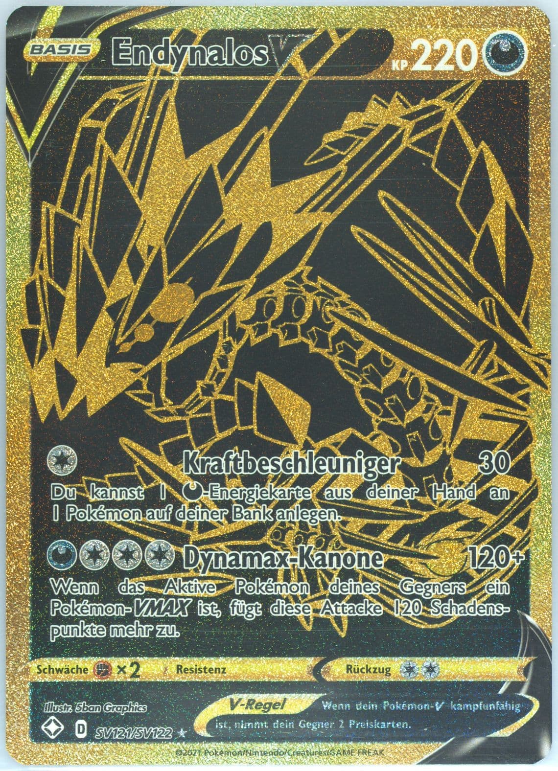 Full Art/Endynalos V German (SV121) 2021 Pokemon Sword & Shield Shining Fates