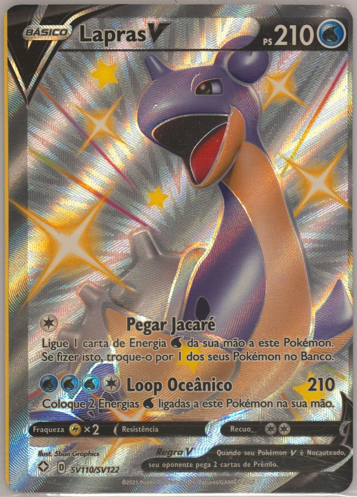 Full Art/Lapras V Portuguese (SV110) 2021 Pokemon Sword & Shield Shining Fates