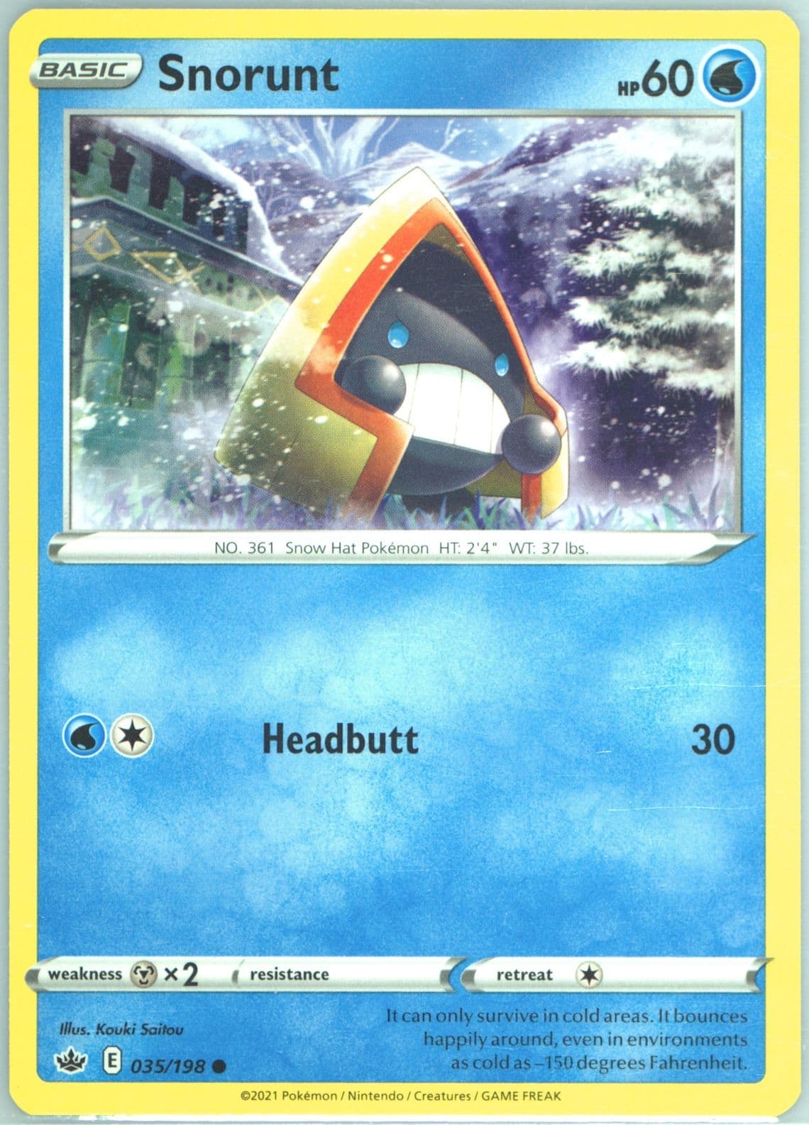 Snorunt (035) 2021 Pokemon Sword & Shield Chilling Reign