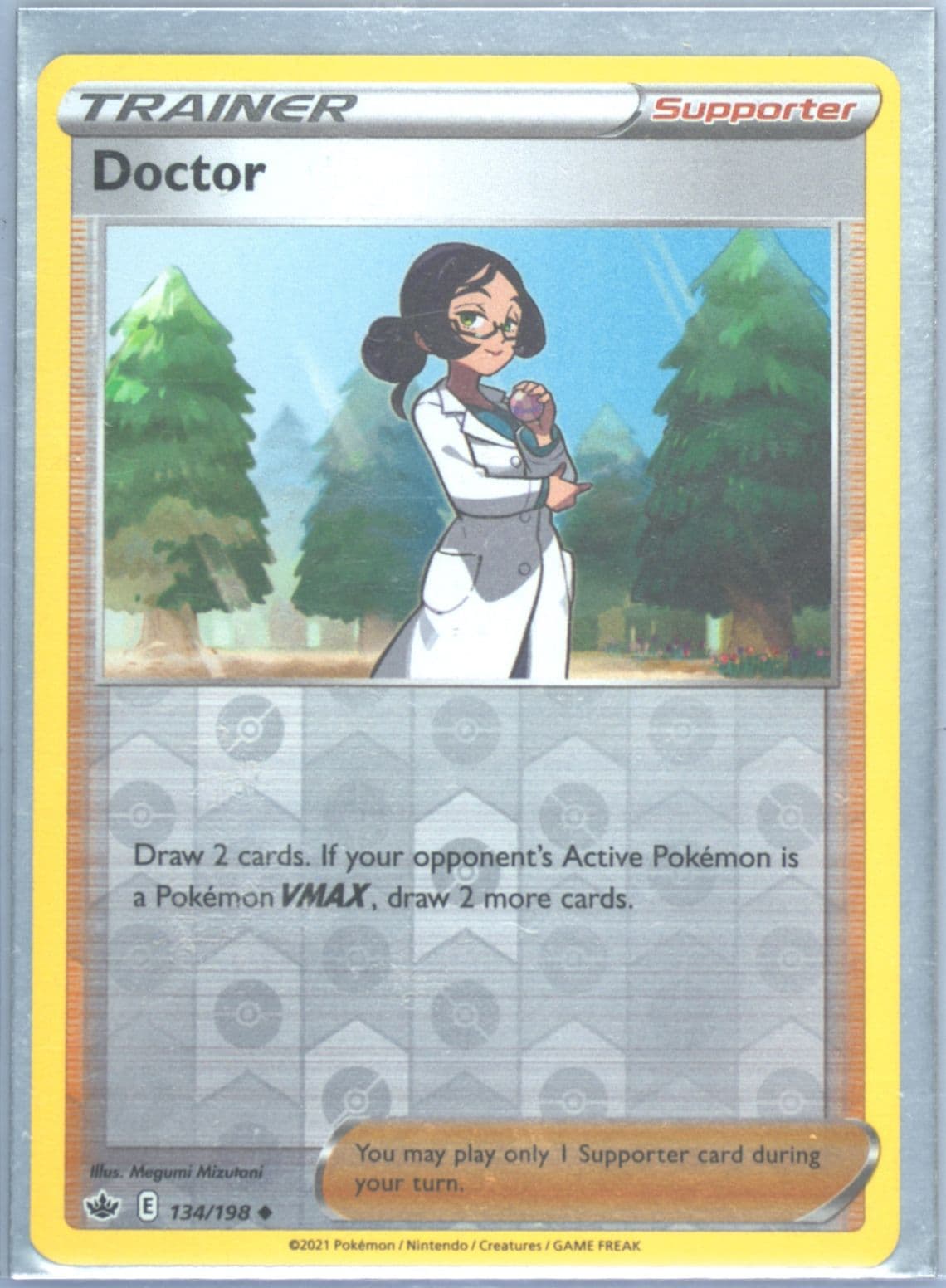 Doctor-Reverse Foil (134) 2021 Pokemon Sword & Shield Chilling Reign