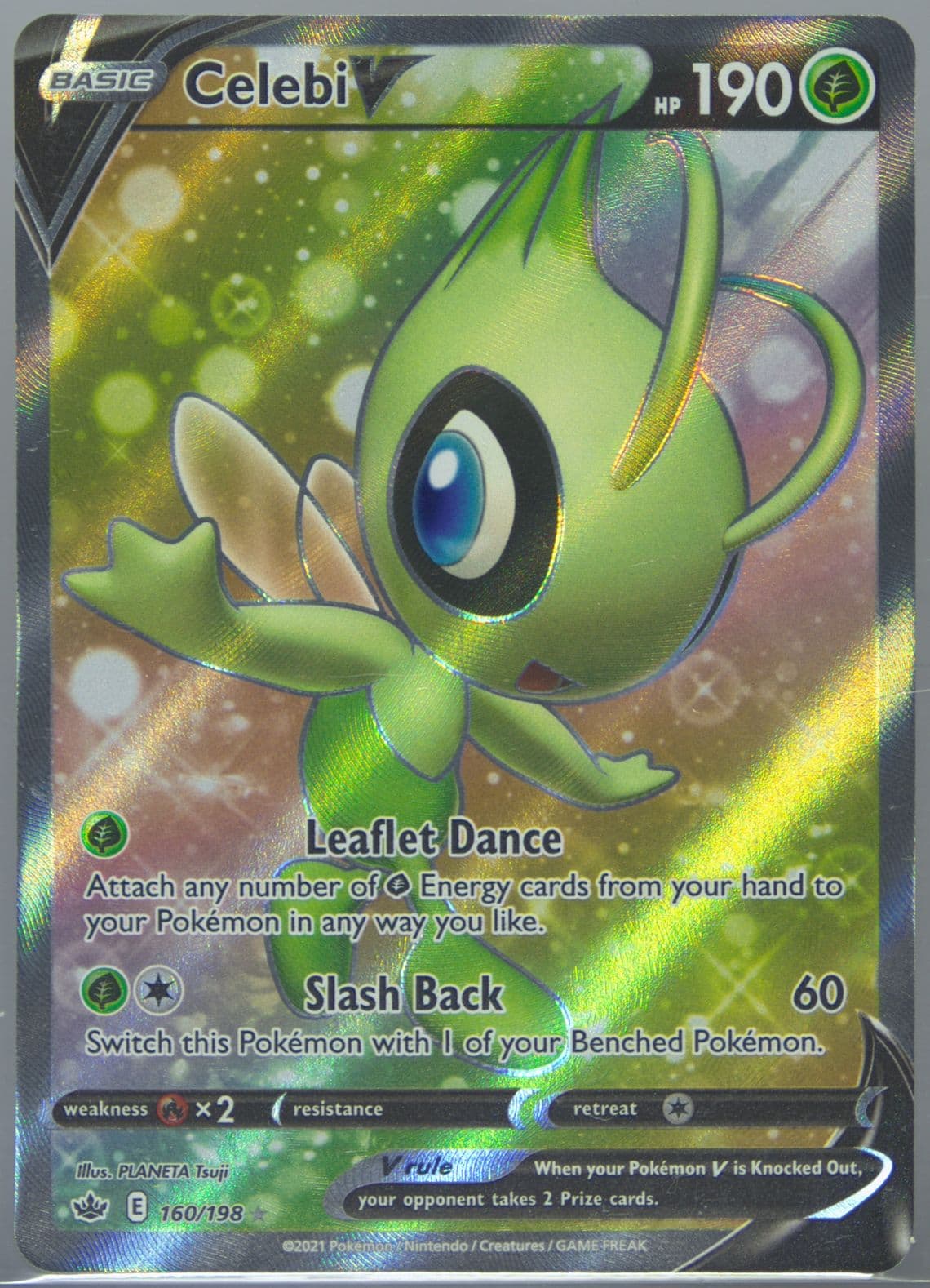 Full Art/Celebi V (160) 2021 Pokemon Sword & Shield Chilling Reign