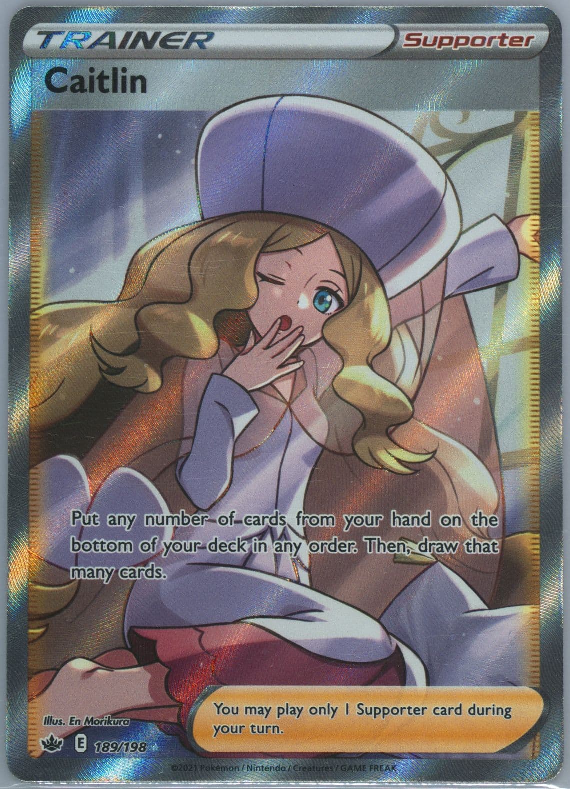 Full Art/Caitlin (189) 2021 Pokemon Sword & Shield Chilling Reign