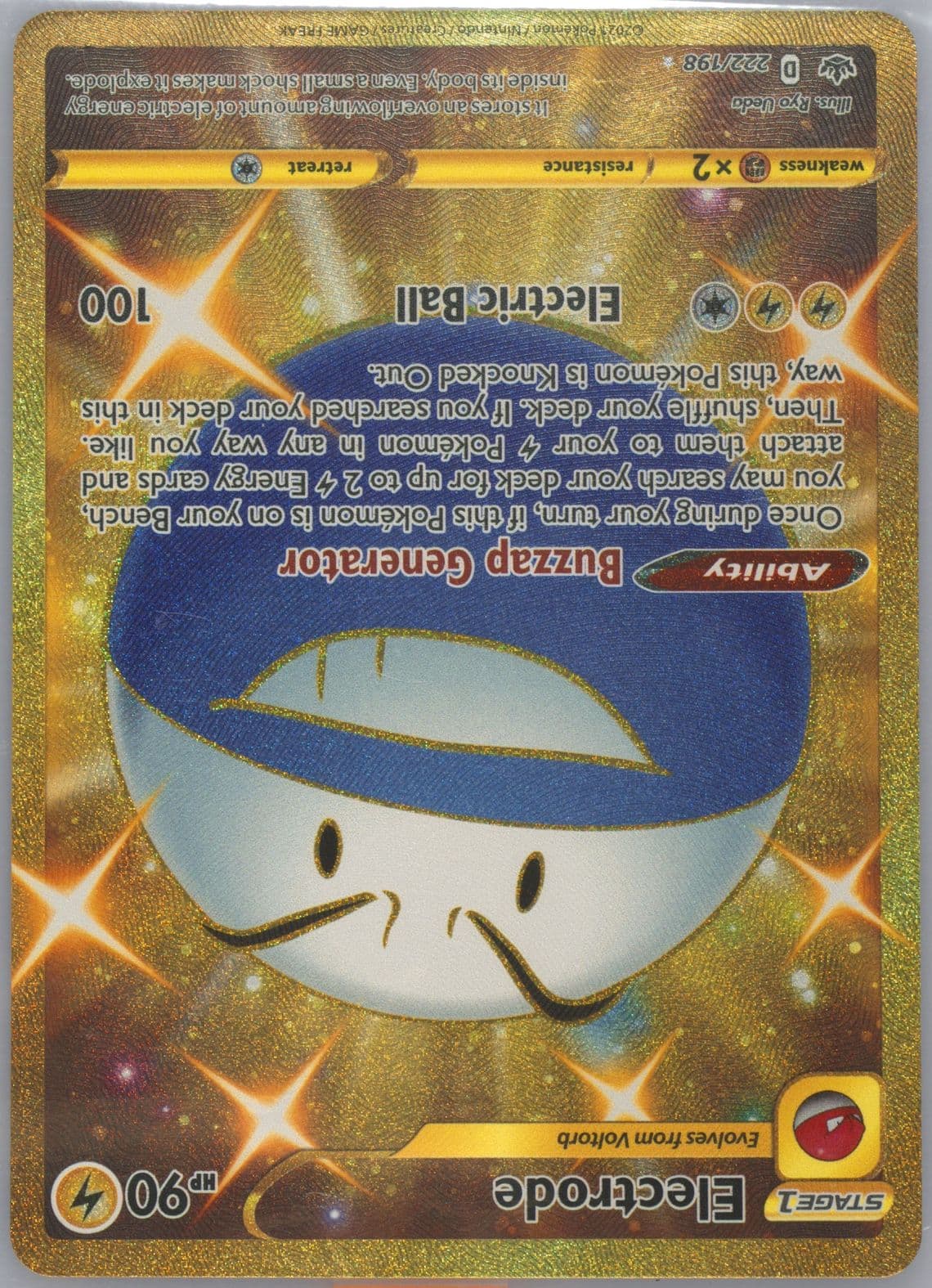 Full Art/Electrode Secret (222) 2021 Pokemon Sword & Shield Chilling Reign
