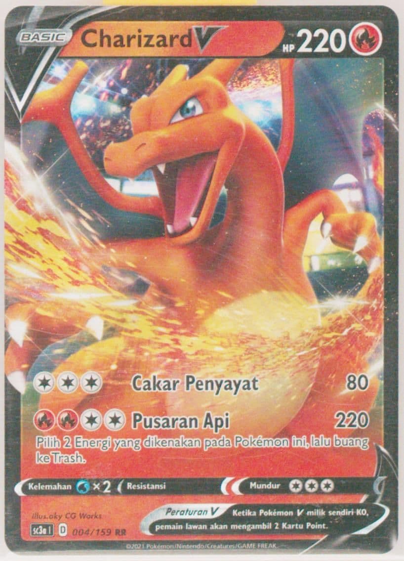Charizard V Set A (004) 2021 Pokemon Indonesian Sword & Shield Shiny Vmax