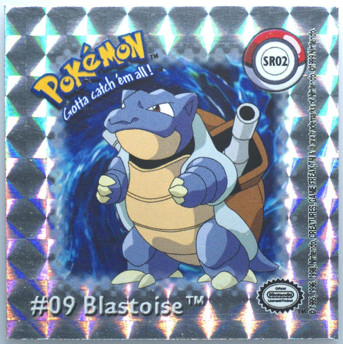 Blastoise (SR2) 1999 Pokemon Action Flipz Sticker Hologram