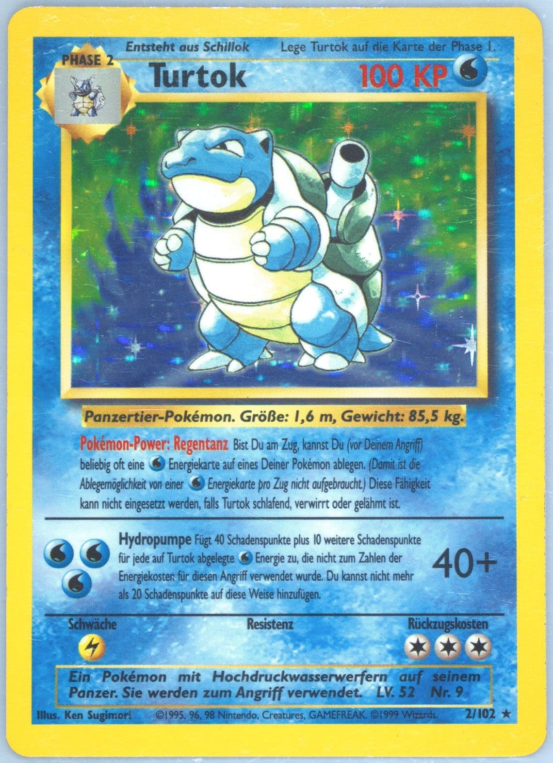 Turtok-Holo (2) 1999 Pokemon German