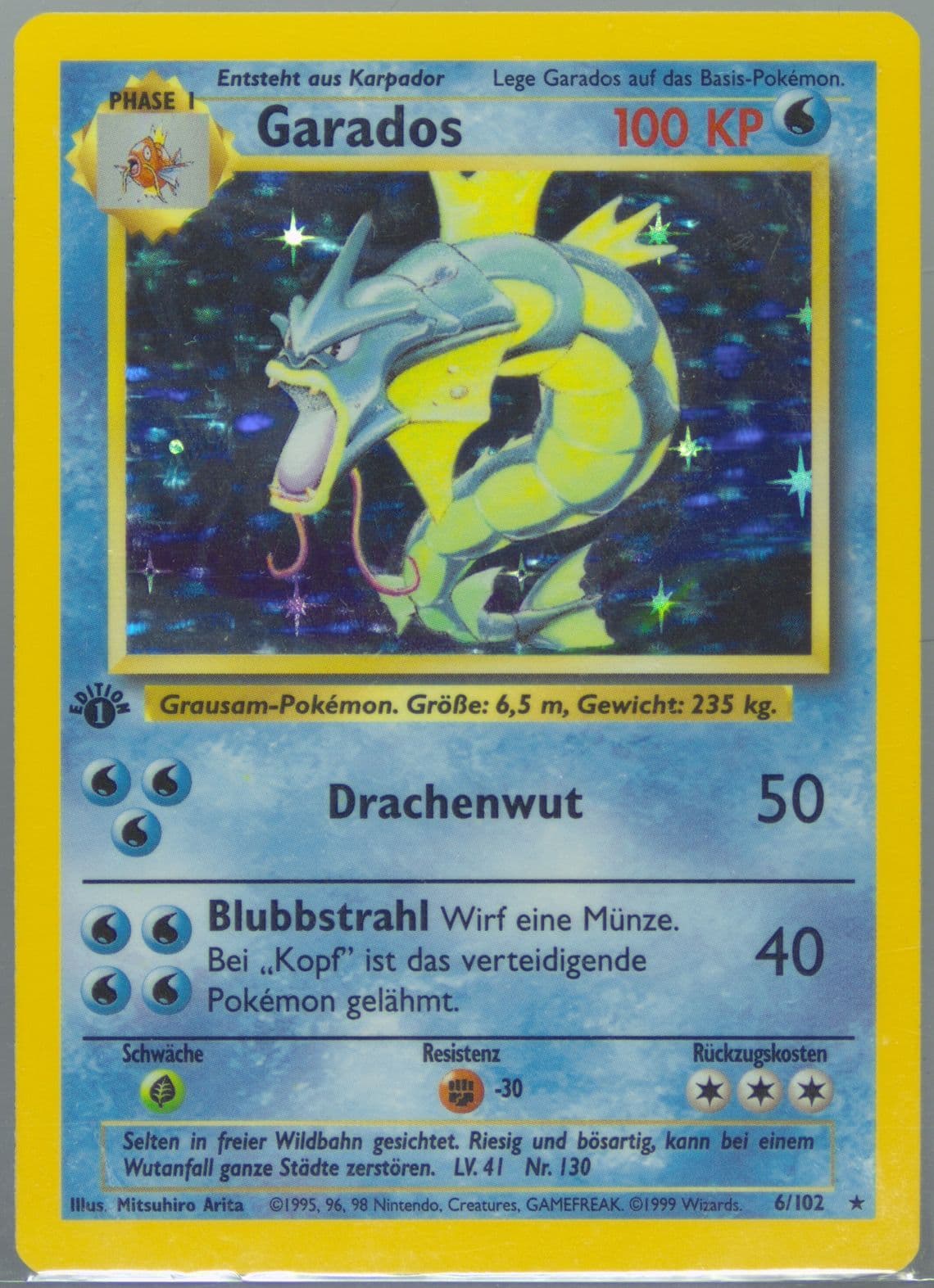 Garados-Holo 1st Edition (6) 1999 Pokemon German