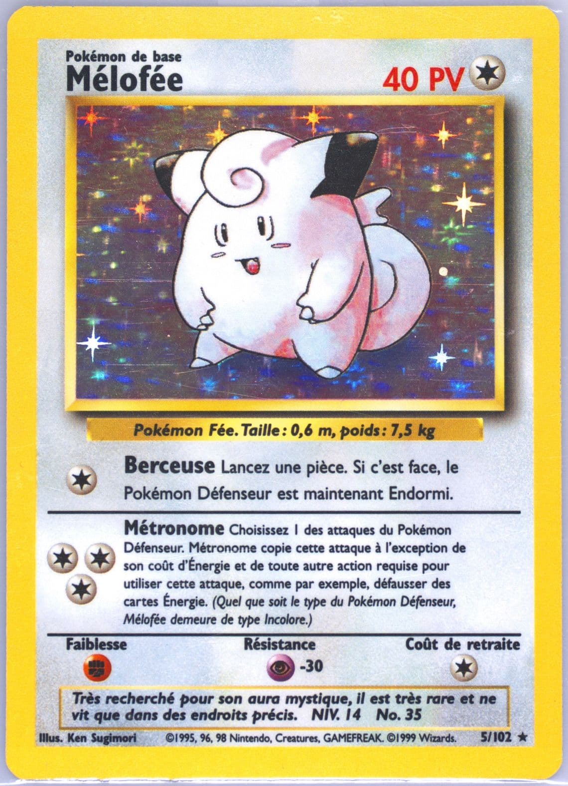 Melofee-Holo (5) 1999 Pokemon French