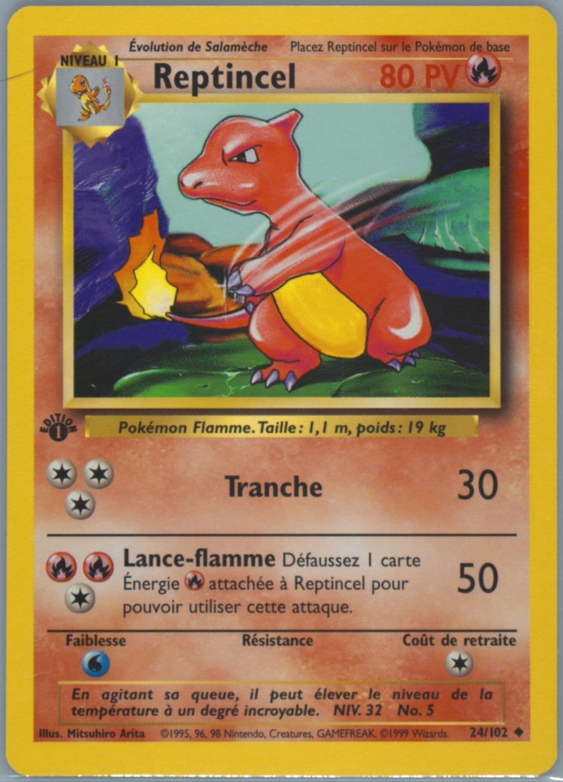 Reptincel 1st Edition (24) 1999 Pokemon French