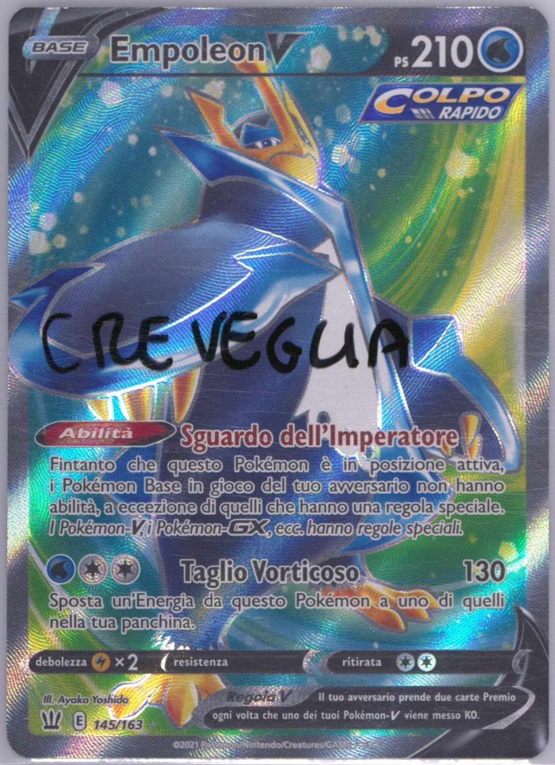 Full Art/Empoleon V Italian (145) 2021 Pokemon Sword & Shield Battle Styles