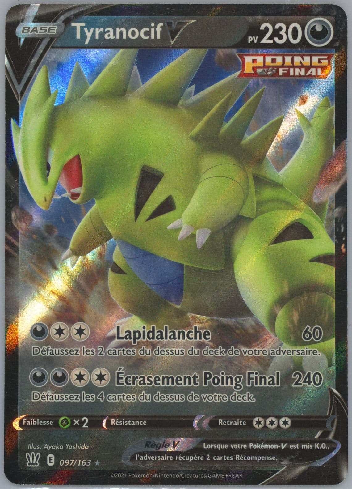 Tyranocif V French (097) 2021 Pokemon Sword & Shield Battle Styles