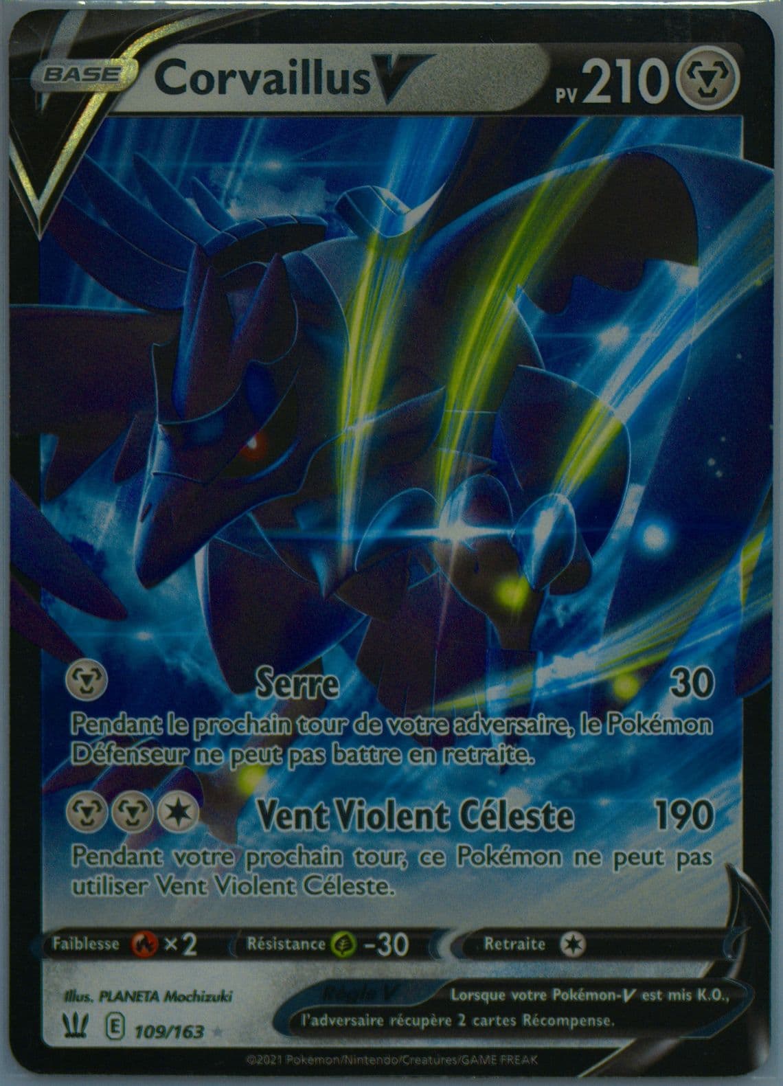 Corvaillus V French (109) 2021 Pokemon Sword & Shield Battle Styles