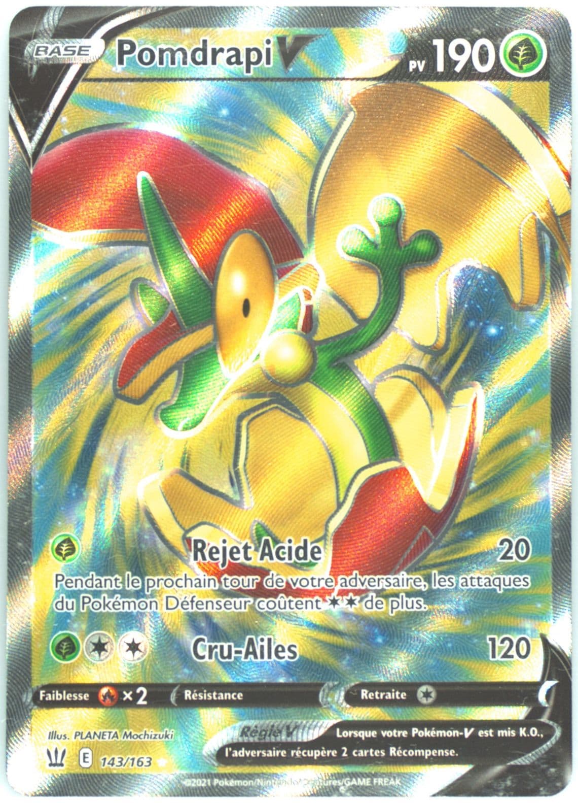 Full Art/Pomdrapi V French (143) 2021 Pokemon Sword & Shield Battle Styles