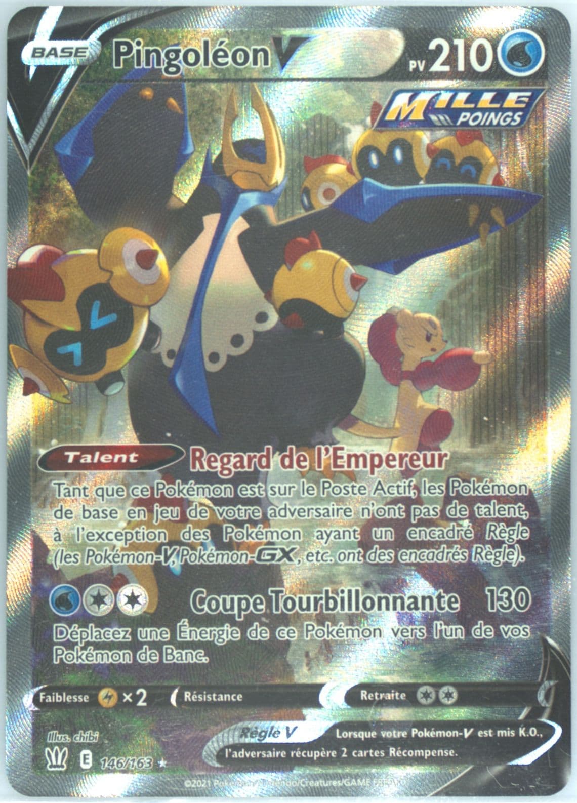 Full Art/Pingoleon V French (146) 2021 Pokemon Sword & Shield Battle Styles