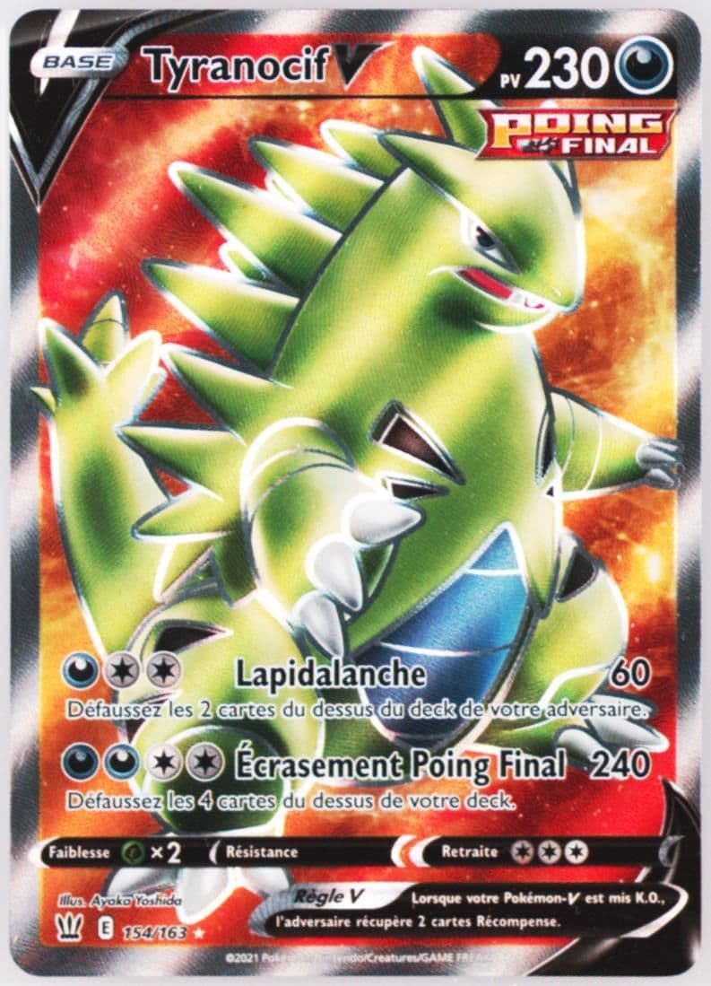 Full Art/Tyranocif V French (154) 2021 Pokemon Sword & Shield Battle Styles