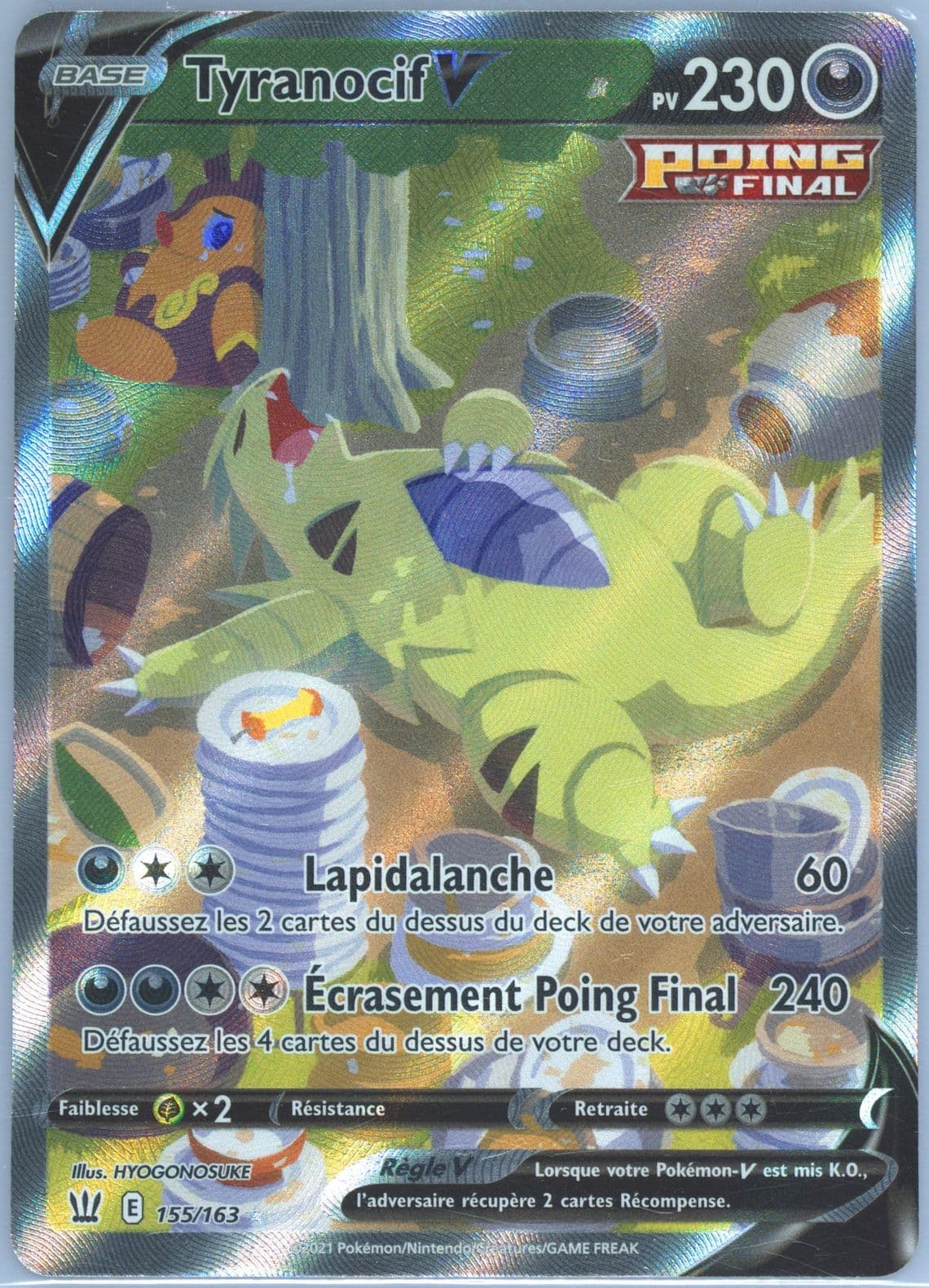 Full Art/Tyranocif V French (155) 2021 Pokemon Sword & Shield Battle Styles
