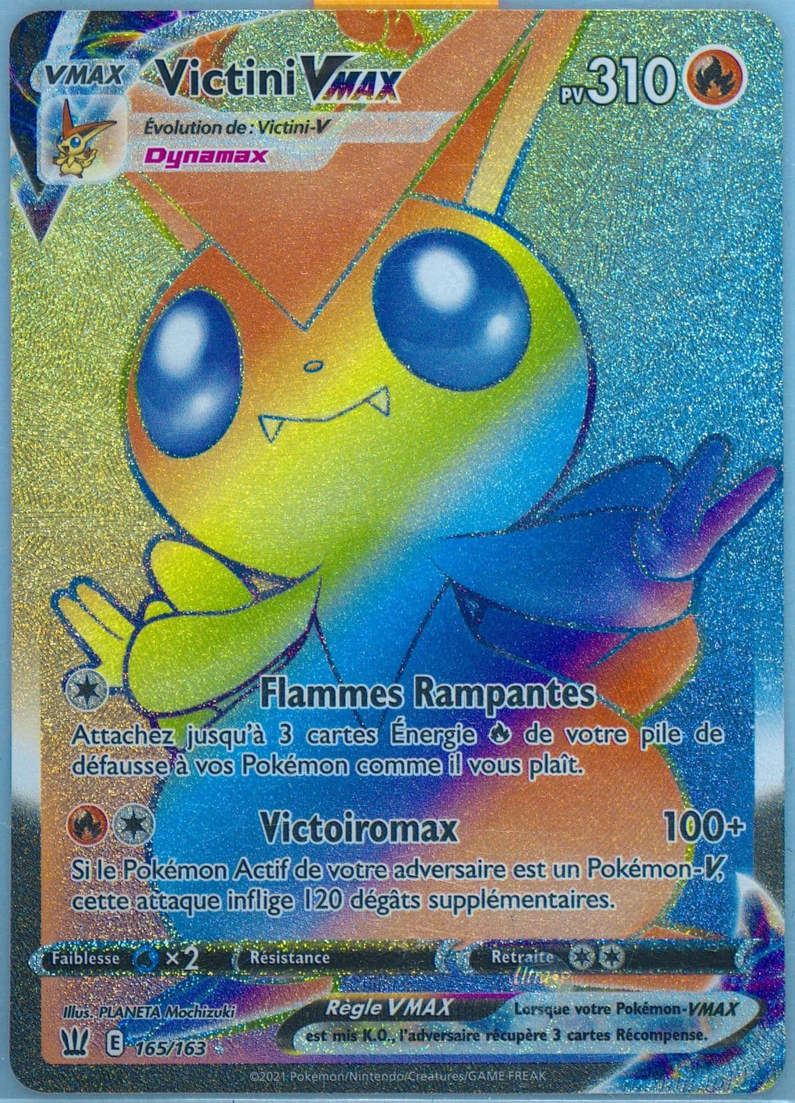 Full Art/Victini Vmax French-Secret (165) 2021 Pokemon Sword & Shield Battle Styles