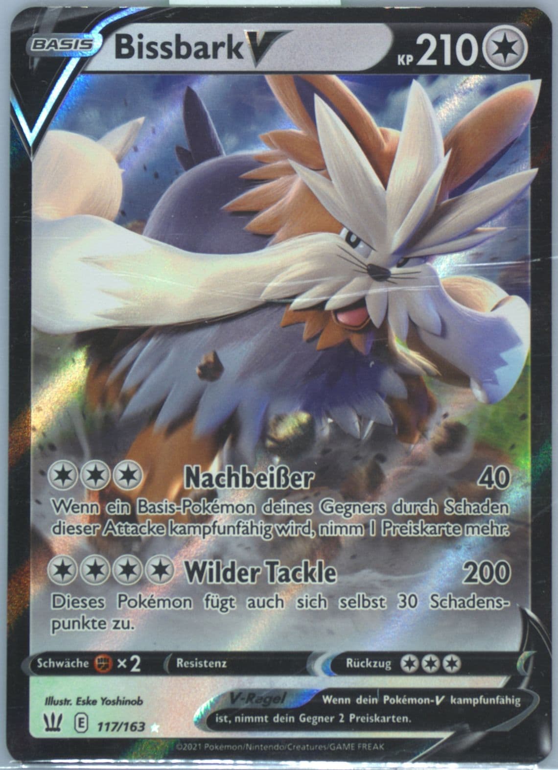 Bissbark V German (117) 2021 Pokemon Sword & Shield Battle Styles