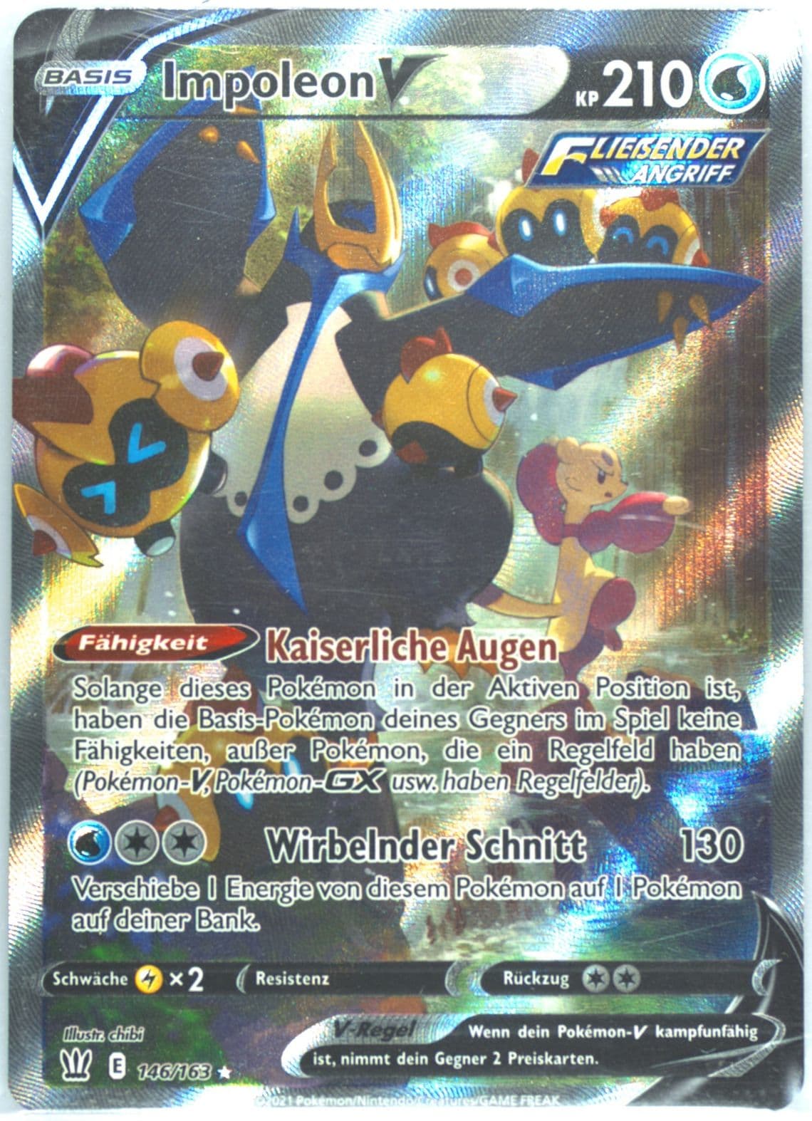Full Art/Impoleon V German (146) 2021 Pokemon Sword & Shield Battle Styles